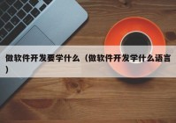 做軟件開(kāi)發(fā)要學(xué)什么（做軟件開(kāi)發(fā)學(xué)什么語(yǔ)言）