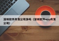 深圳軟件開(kāi)發(fā)公司多嗎（深圳軟件app開(kāi)發(fā)公司）