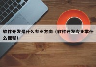 軟件開發(fā)是什么專業(yè)方向（軟件開發(fā)專業(yè)學什么課程）